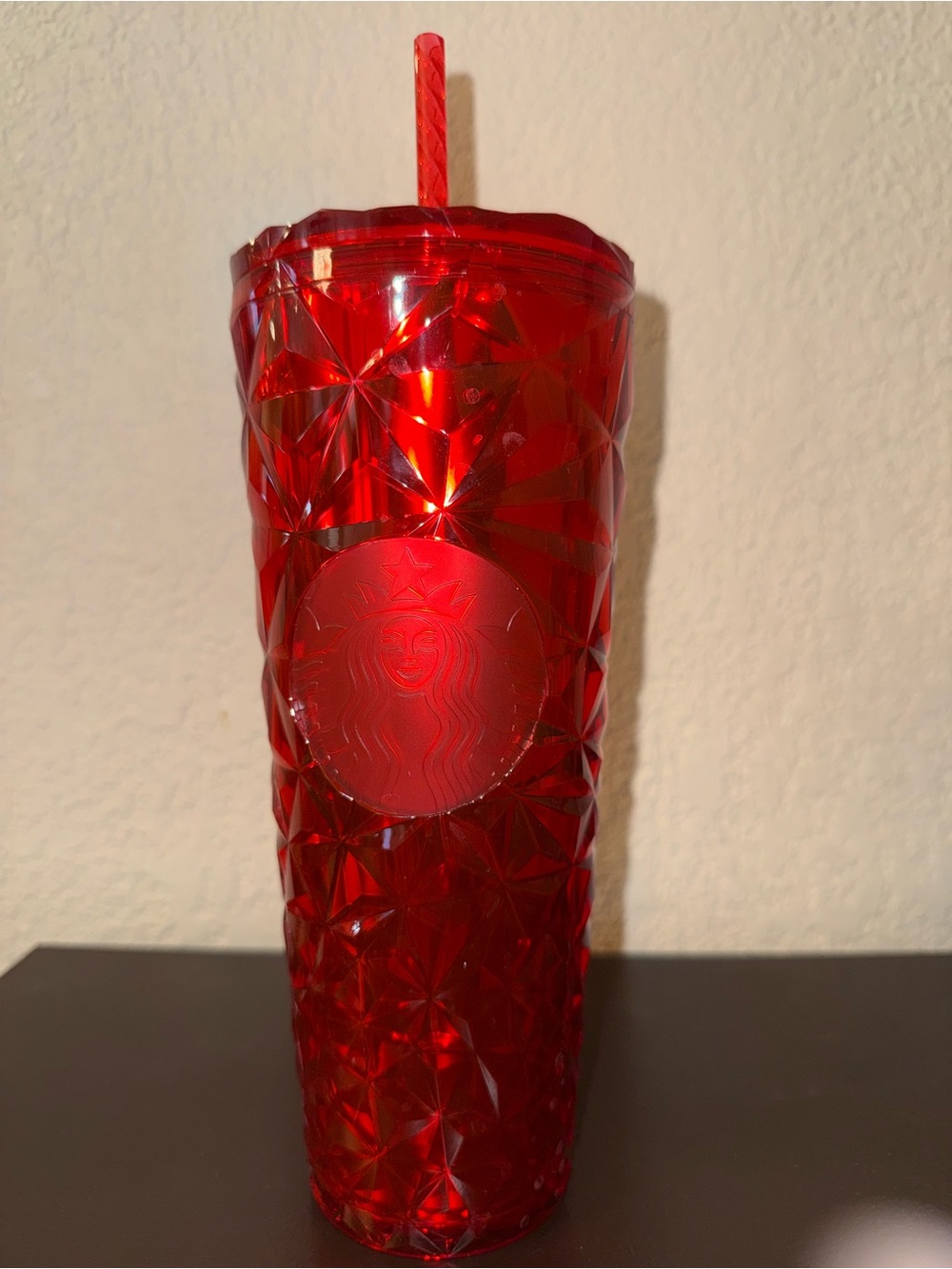 Starbucks Red Diamond Tumbler with Straw